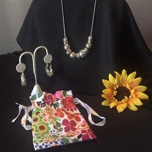 Pretty Brighton necklace and earrings set
